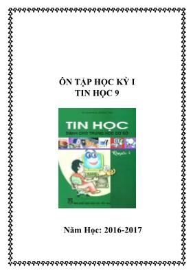 Câu hỏi ôn tập học kì I Tin học lớp 9 - Năm học 2016-2017